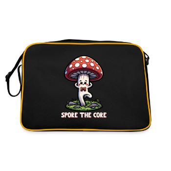 Spore the Core - Mushroom Yoga - Retro Bag - black/gold - Back
