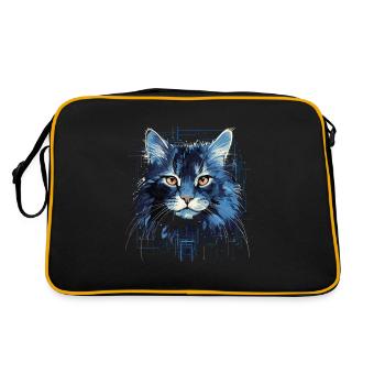Maine Coon Cat Artistique - Sac Retro - noir/or - Dos