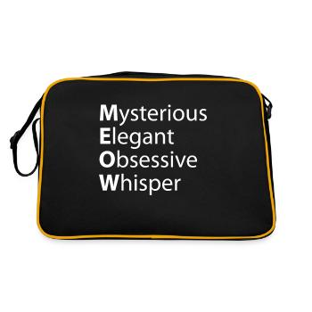 Miaou Mystérieux Élégant Murmure obsessionnel - Sac Retro - noir/or - Dos