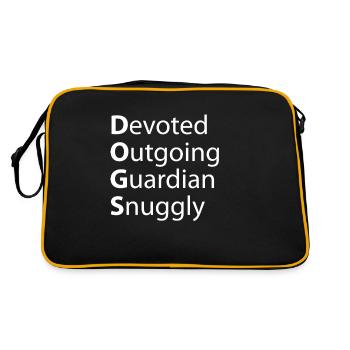 Dogs Devoted Outgoing Guardian Snuggly - Retro Bag - black/gold - Back