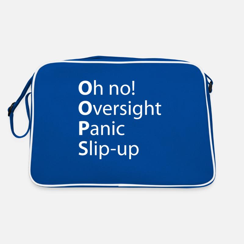 Oops Oversight Panik-ausrutscher Retro Tasche