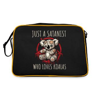 Just A Satanist Who Loves Koalas Heavy Metal Fun - Retro Bag - black/gold - Back