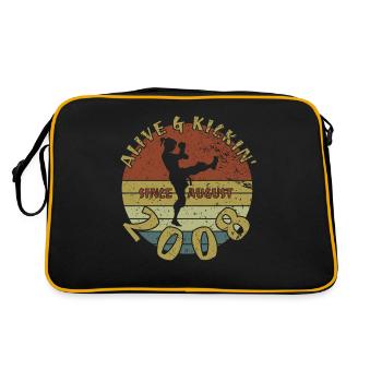16. Geburtstag Alive and kickin since 08/2008 - Retro Bag - black/gold - Back
