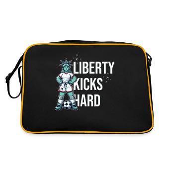 Liberty donne un coup de pied au design sportif patriotique - Sac Retro - noir/or - Dos