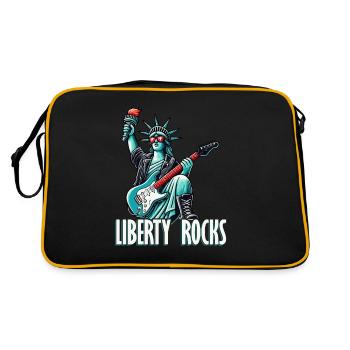 Liberty Rocks Conception de musique patriotique - Sac Retro - noir/or - Dos