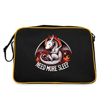 Besoin de plus de sommeil, conception de dragon drôle - Sac Retro - noir/or - Dos