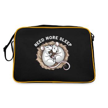 Need More Sleep Mouse Pyjama - Retro Tasche - Schwarz/Gold - Hinten