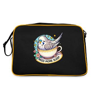 Need more sleep, funnier - Retro Bag - black/gold - Back