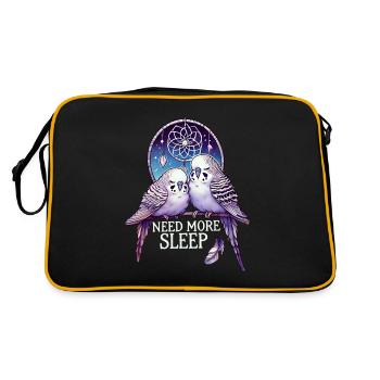 Need more sleep, funnier - Retro Bag - black/gold - Back
