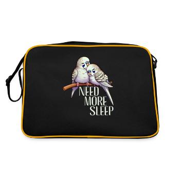 Besoin de plus de sommeil Drôle de perruche - Sac Retro - noir/or - Dos
