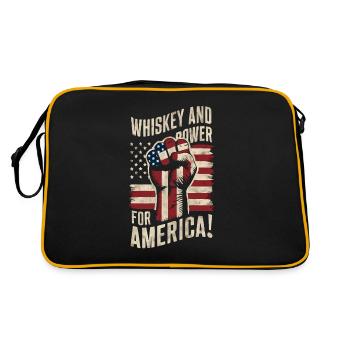 Whisky et puissance pour l’Amérique Patriotic Fist Flag - Sac Retro - noir/or - Dos