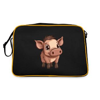 Baby wild boar - Retro Bag - black/gold - Back