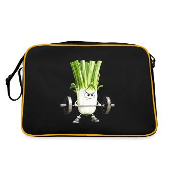 Deadlifting leek - Retro Bag - black/gold - Back