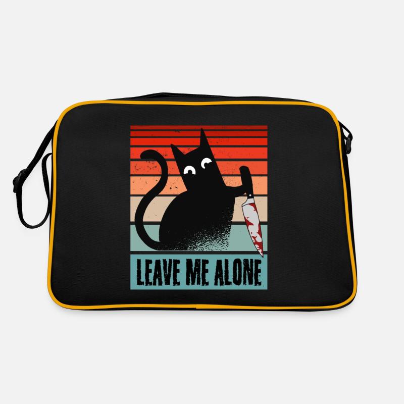 Laisse-moi tranquille, chat avec couteau Sac Retro