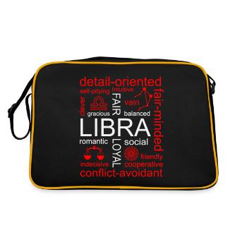 Signe du zodiaque Balance - Sac Retro - noir/or - Dos