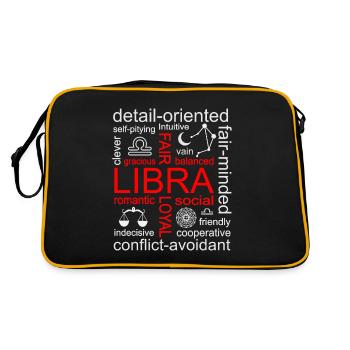Signe du zodiaque Balance - Sac Retro - noir/or - Dos