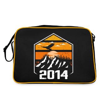 Jubiläum 2014 Jahrgang 2014 Hergestellt im Jahr 2014 - Retro Tasche - Schwarz/Gold - Hinten