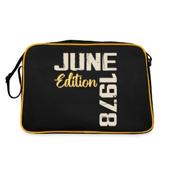 Né(e) en Juin 1978 Cadeau Juin 1978 Anniversaire - Sac Retro - noir/or - Dos