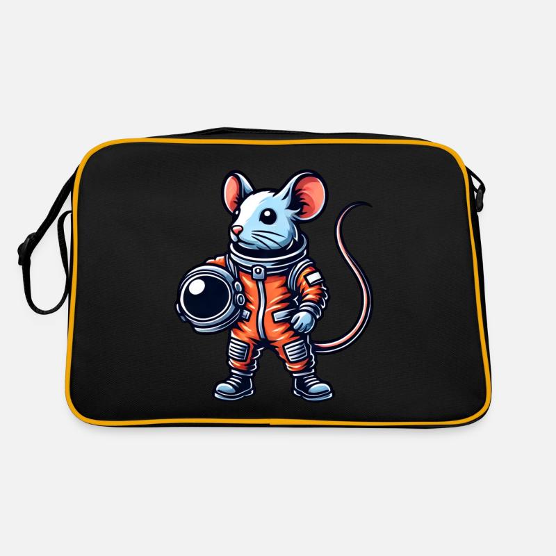 Souris Astronaute Univers Spatial Dessin animé de science-fiction Sac Retro