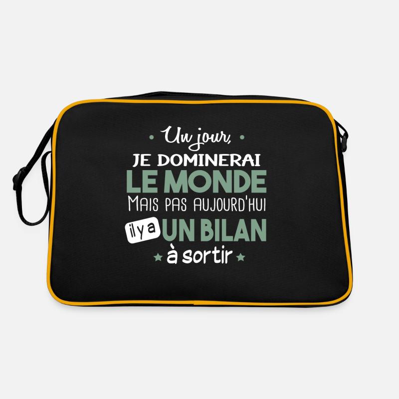 Comptable Comptabilité Calcul Métier Cadeau Humour - Sac Retro - noir/or