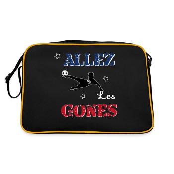 Allez les gones - Sac Retro - noir/or - Dos