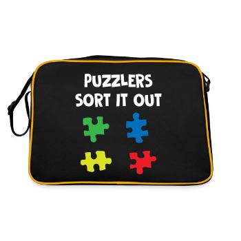Puzzlers Sort It Out - Retro Bag - black/gold - Back