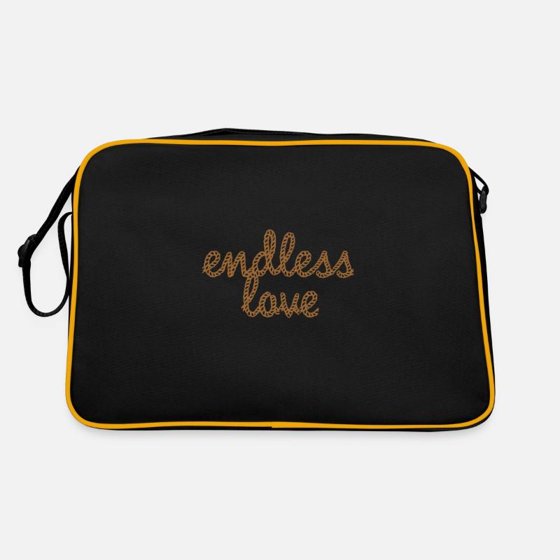endless love - Retro Tasche - Schwarz/Gold