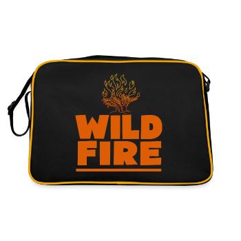 fire department wild fire - pompiers feu sauvage - Sac Retro - noir/or - Dos