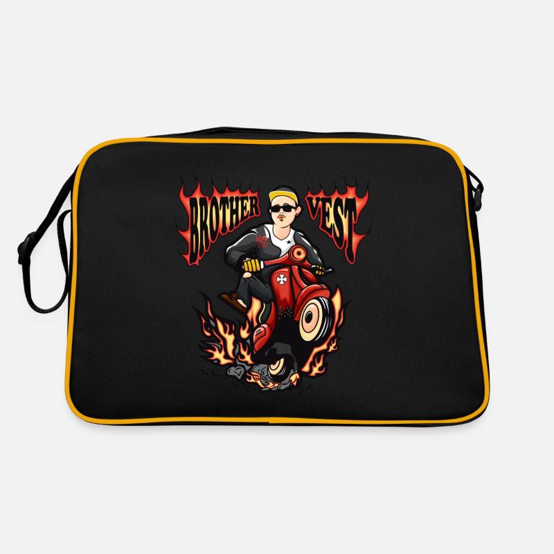Moped Mofafahrer Retro Tasche