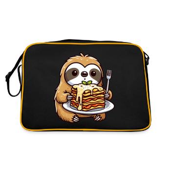 Pâtes paresseuses, lasagnes, cuisine italienne - Sac Retro - noir/or - Dos