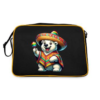 Ours polaire du Cinco de Mayo : ambiance festive - Sac Retro - noir/or - Dos