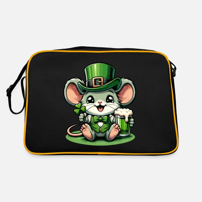St. Patrick's Mouse in festive look Retro Bag