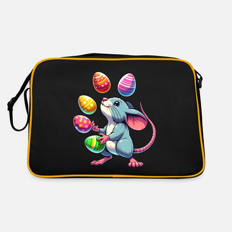 Easter Mouse & Rat Egg Juggling Retro Bag