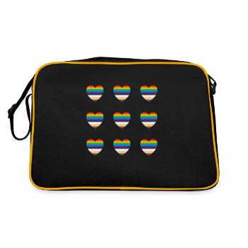 Cœur de fierté inclusif - Sac Retro - noir/or - Dos