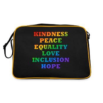 LGBTQ pride values - Retro Bag - black/gold - Back