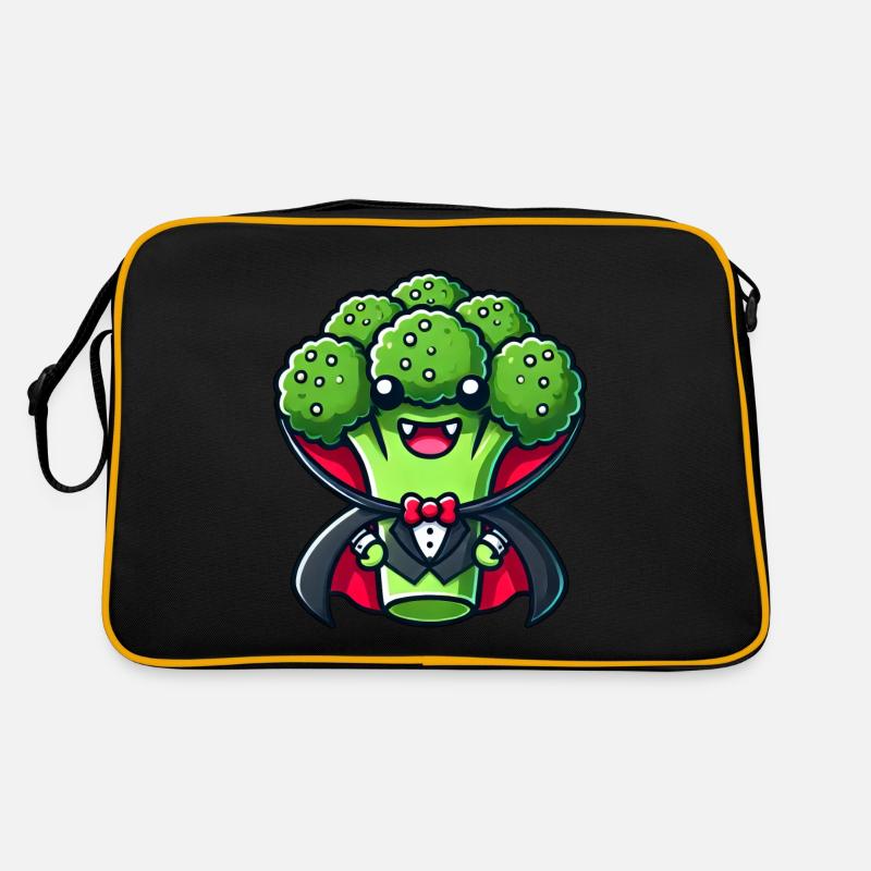 Mignon Halloween Brocoli Vampire Dessin animé Sac Retro