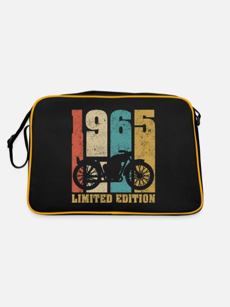 Vintage Moto 1965 Rétro Cadeau D'anniversaire - Sac Retro - noir/or