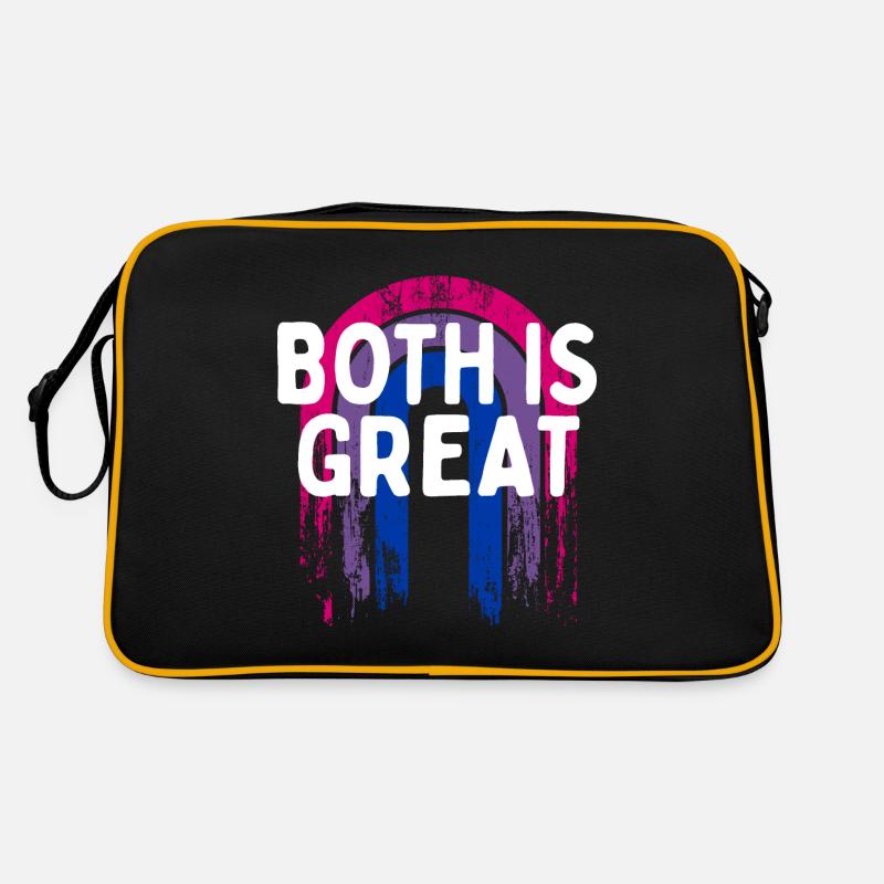 Both Is Great Bisexual LGBTQ Bi Pride Pansexual Retro Tasche