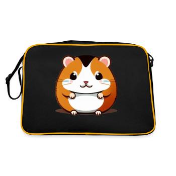 Mignon Cartoon Hamster Love Pet 1 - Sac Retro - noir/or - Dos