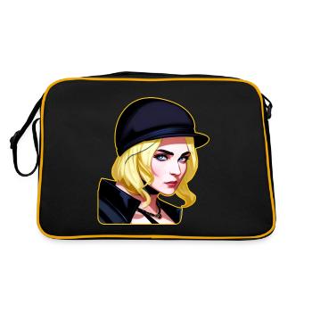 Fille blonde dans un style steampunk cool - Sac Retro - noir/or - Dos