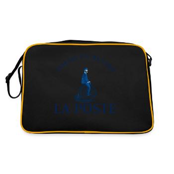 LA POSTE - vélo vintage - Jamais en retard - Sac Retro - noir/or - Dos