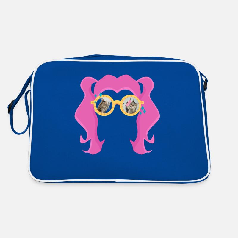 Mädchen mit Brille Retro Tasche