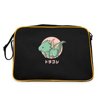 Dragon volant Harajuku - Sac Retro - noir/or - Dos
