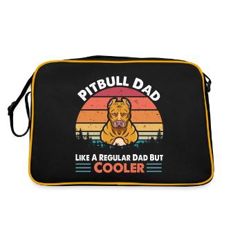 Pitbull dad like a regular dad but cooler - Retro Bag - black/gold - Back