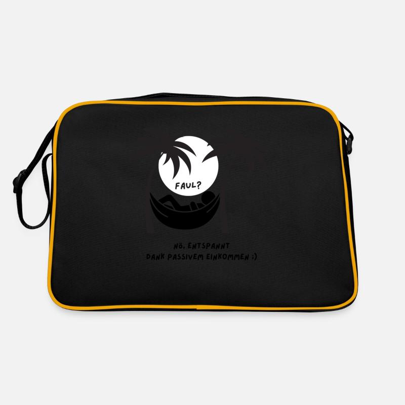 Faul? Nö, entspannt dank passivem Einkommen Retro Tasche