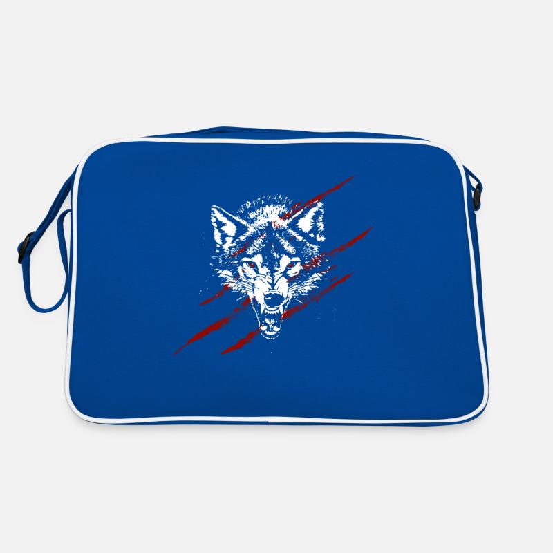 Angry wolf Retro Tasche