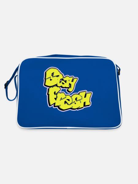 Stay Fresh - Retro Bag - blue/white - Back