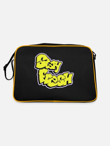 Stay Fresh - Retro Bag - black/gold - Back
