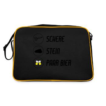  / schnick schnack schnuck - Retro Tasche - Schwarz/Gold - Hinten