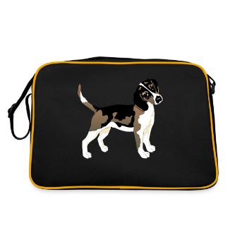 Chien - Sac Retro - noir/or - Dos